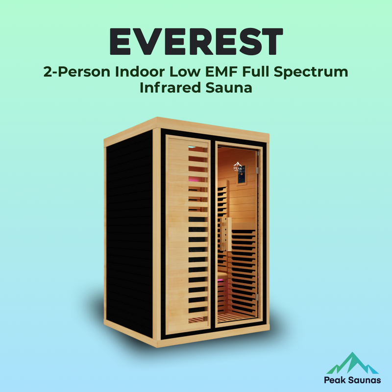 Load image into Gallery viewer, Peak Saunas Everest 2-Person Full Spectrum Infrared Sauna with XL Medical-Grade Red Light Therapy & Smart WiFi App Control
