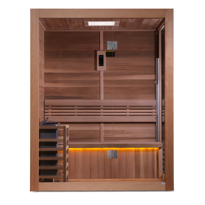 Load image into Gallery viewer, SAUNA EVOLUTION® Indoor Modern Solid Wood Steam Sauna Glass 15
