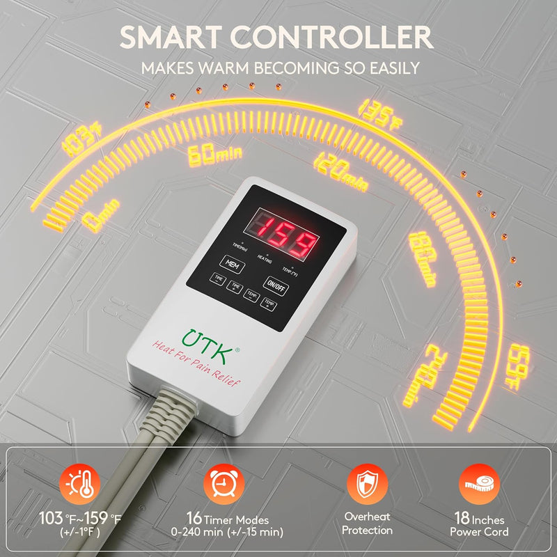 Load image into Gallery viewer, Far Infrared Natural Jade and Tourmaline Heating Pad, 31" x 21"