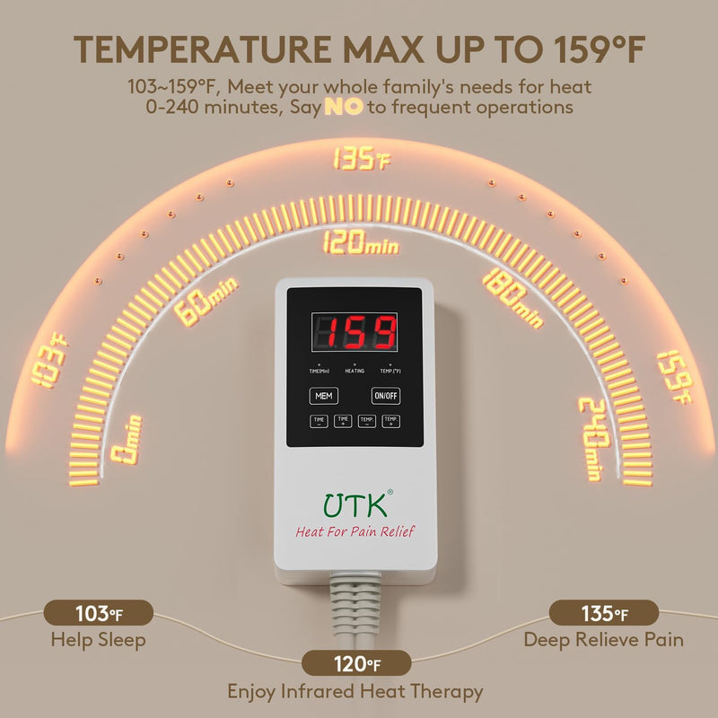 Load image into Gallery viewer, Far Infrared Natural Jade and Tourmaline Heating Pad, 23.5" x 16"