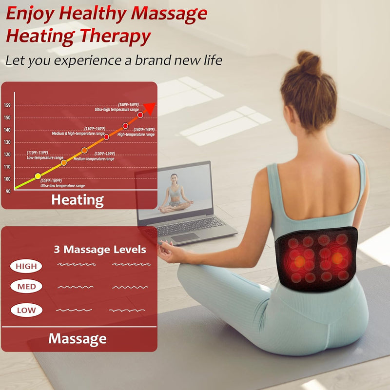 Load image into Gallery viewer, Wearable Far Infrared Heating Pad for Back Pain Relief