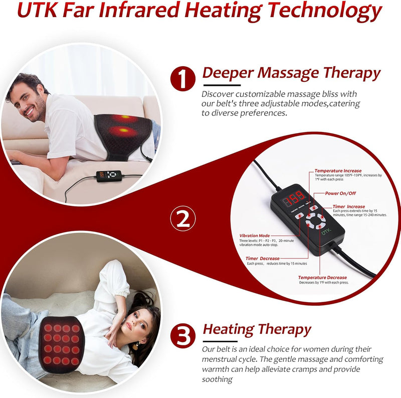 Load image into Gallery viewer, Wearable Far Infrared Heating Pad for Back Pain Relief