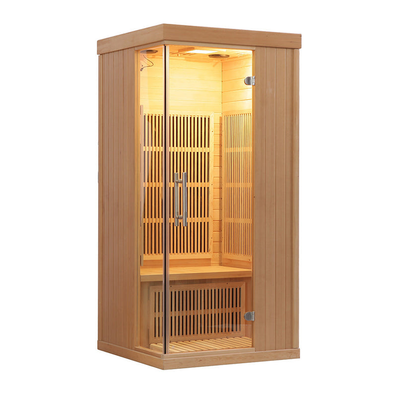 Load image into Gallery viewer, SAUNA EVOLUTION® Indoor Carbon Heaters Glass Door Sauna Room Far Infrared 09