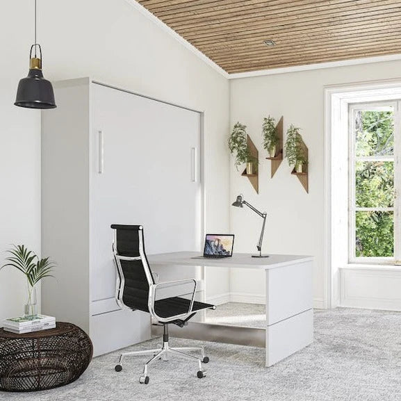 Load image into Gallery viewer, Queen Size Murphy Bed with Desk | Inovabed