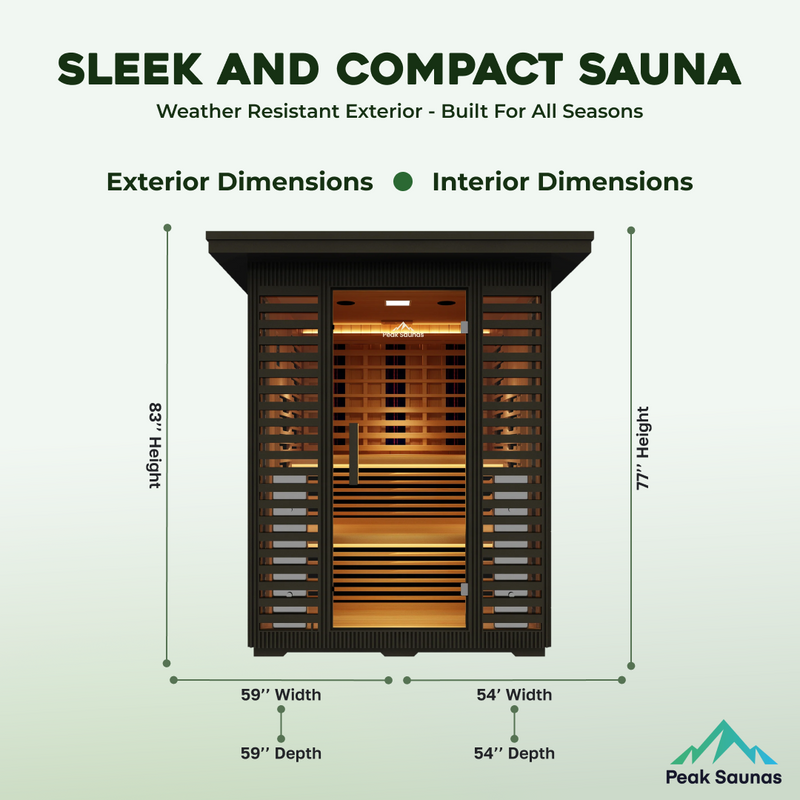 Load image into Gallery viewer, Peak Saunas Kilimanjaro Luxury 5-Person Outdoor Full Spectrum Infrared Sauna with Smart WiFi App Control
