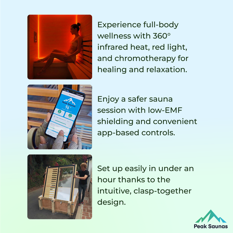 Load image into Gallery viewer, Peak Saunas Olympus Luxury 1-2 Person FAR Infrared Sauna with Smart WiFi App Control