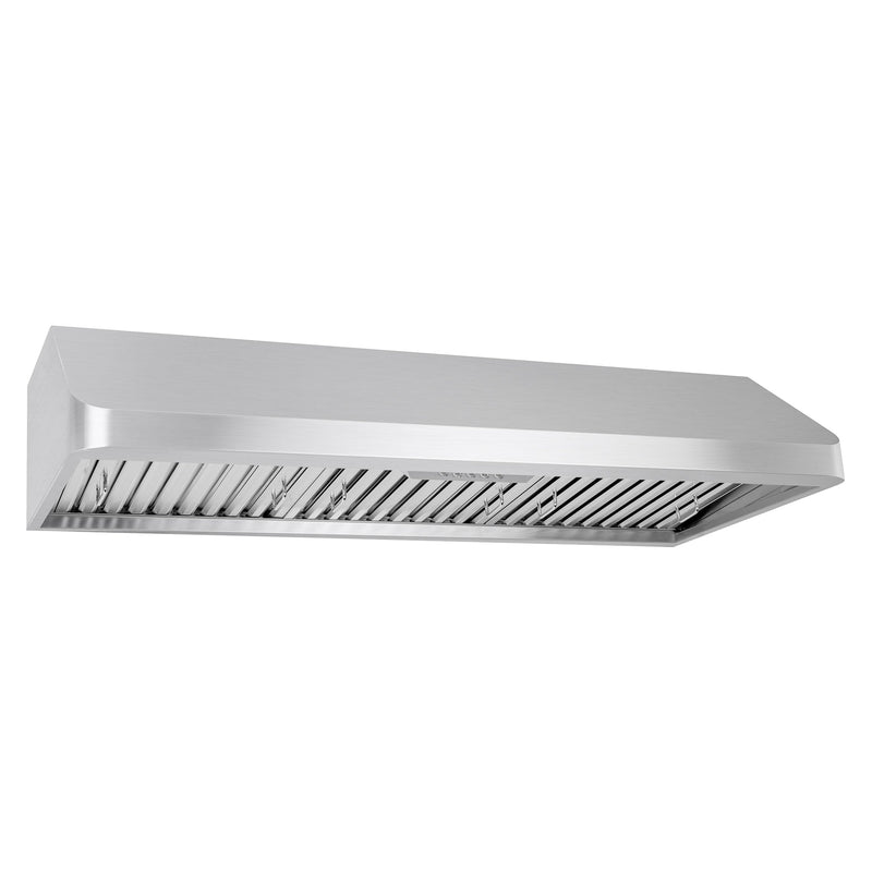 Load image into Gallery viewer, Cosmo 48" Under Cabinet Range Hood with Push Button Controls, Permanent Filters, 3-Speed Fan and LED Lights in Stainless Steel COS-QB48