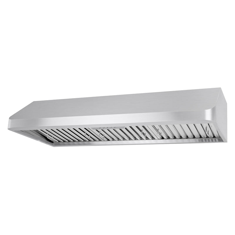 Load image into Gallery viewer, Cosmo 48" Under Cabinet Range Hood with Push Button Controls, Permanent Filters, 3-Speed Fan and LED Lights in Stainless Steel COS-QB48