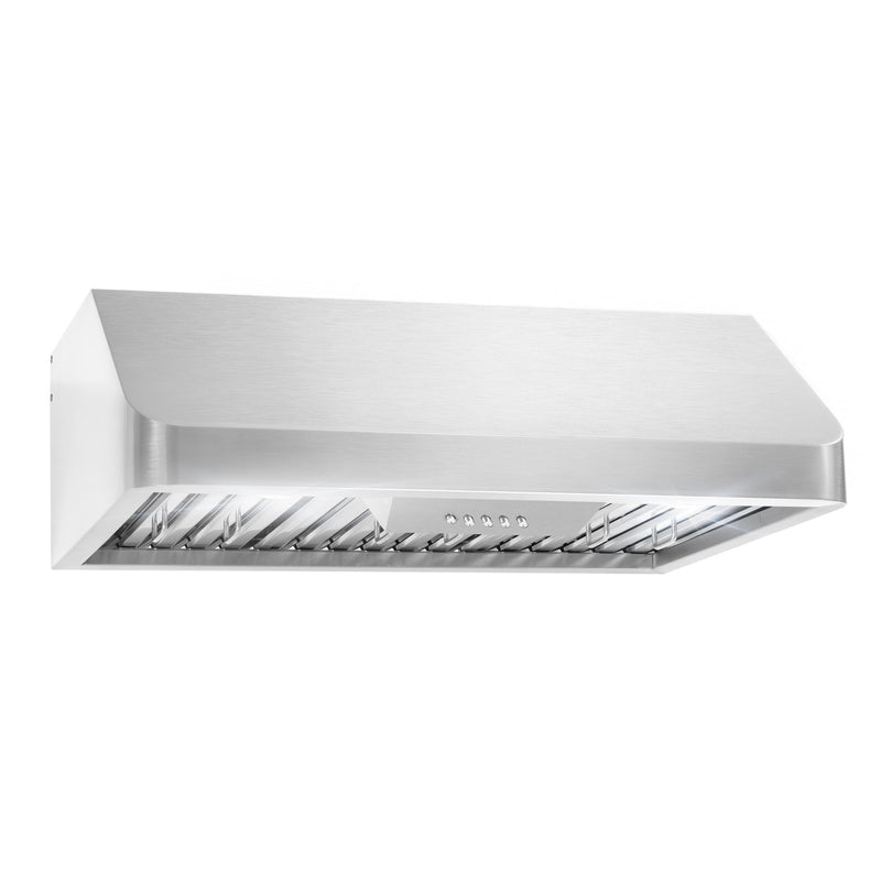 Load image into Gallery viewer, Cosmo 30" Ducted Under Cabinet Range Hood in Stainless Steel with Push Button Controls, LED Lighting and Permanent Filters COS-QB75