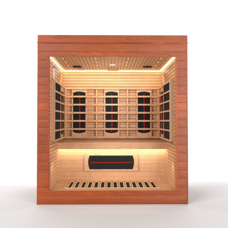 Load image into Gallery viewer, SAUNA EVOLUTION® Indoor Full Spectrum Luxury Single-Layer Bench Cabin Sauna Luna - 2