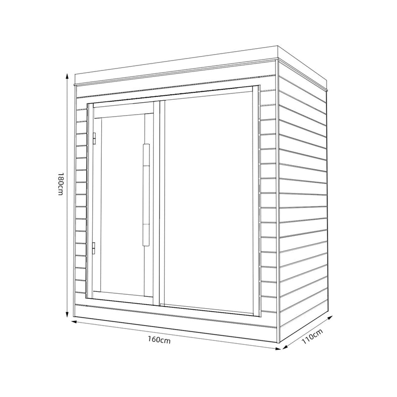 Load image into Gallery viewer, SAUNA EVOLUTION® Indoor Full Spectrum Luxury Single-Layer Bench Cabin Sauna Luna - 2