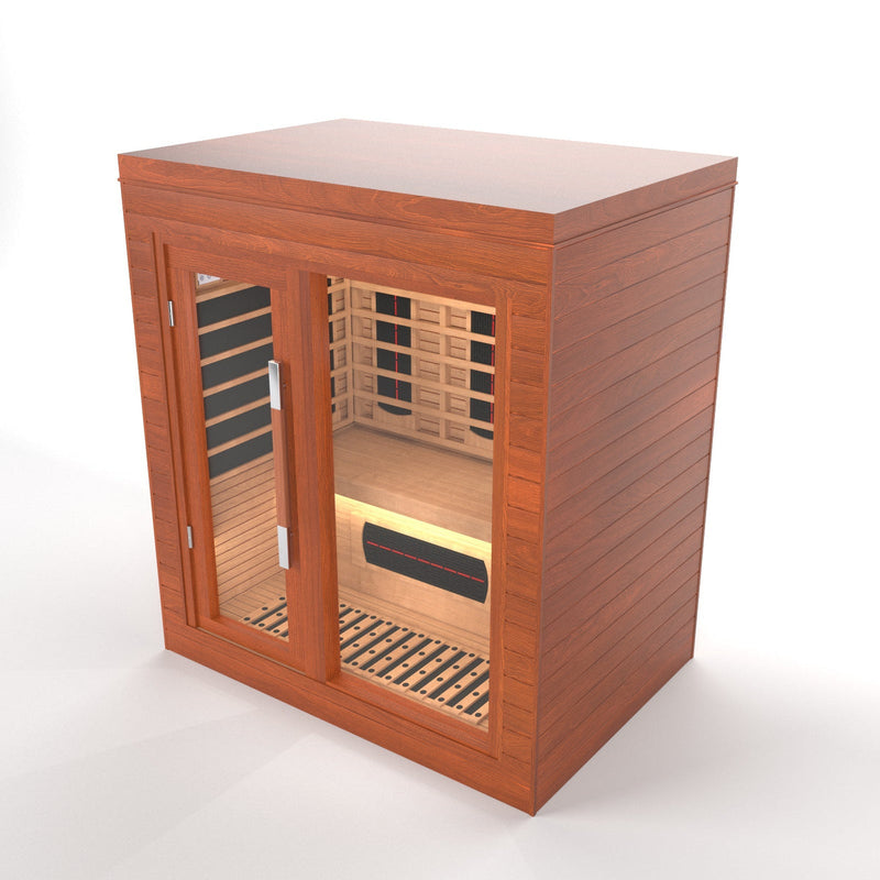 Load image into Gallery viewer, SAUNA EVOLUTION® Indoor Full Spectrum Luxury Single-Layer Bench Cabin Sauna Luna - 2