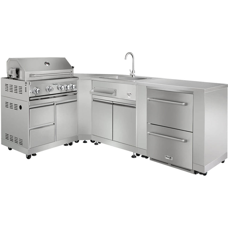 Load image into Gallery viewer, Thor Kitchen Outdoor Kitchen Refrigerator Cabinet in Stainless Steel MK02SS304
