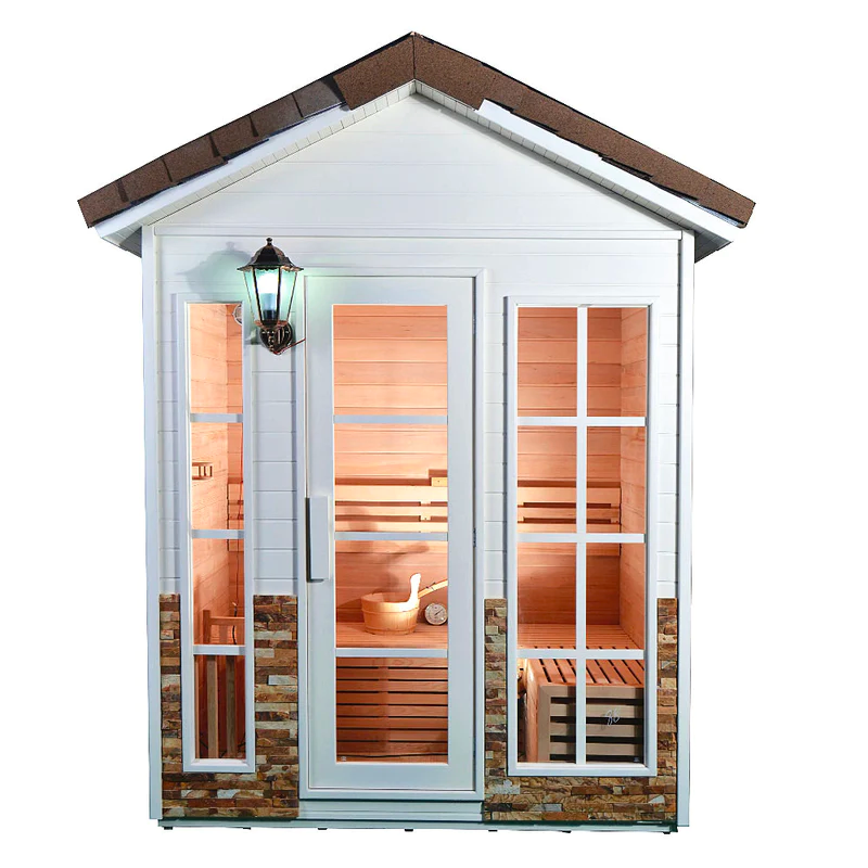 Load image into Gallery viewer, SAUNA EVOLUTION® Garden Waterproof Traditional Sauna Steam Room Cabin 01