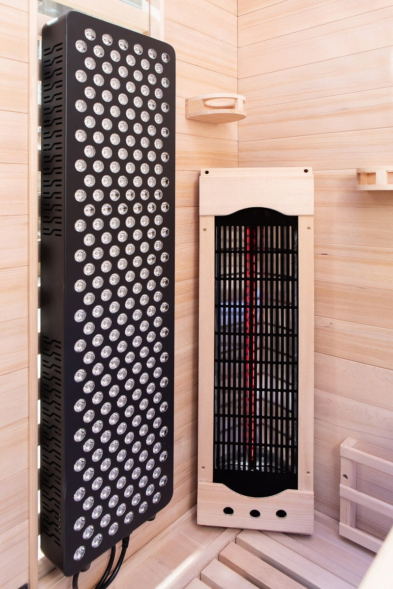 Load image into Gallery viewer, Peak Saunas Everest 2-Person Full Spectrum Infrared Sauna with XL Medical-Grade Red Light Therapy & Smart WiFi App Control