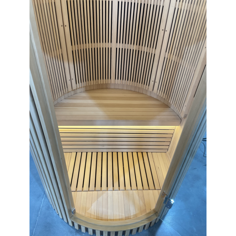 Load image into Gallery viewer, SAUNA EVOLUTION® Hemlock Round Indoor Sauna Room Far Infrared 08
