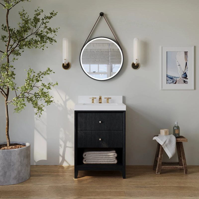 Load image into Gallery viewer, Ancerre 24” Momo Bathroom Vanity Oak Single Sink VTS-Momo-24-Oak-WQZ