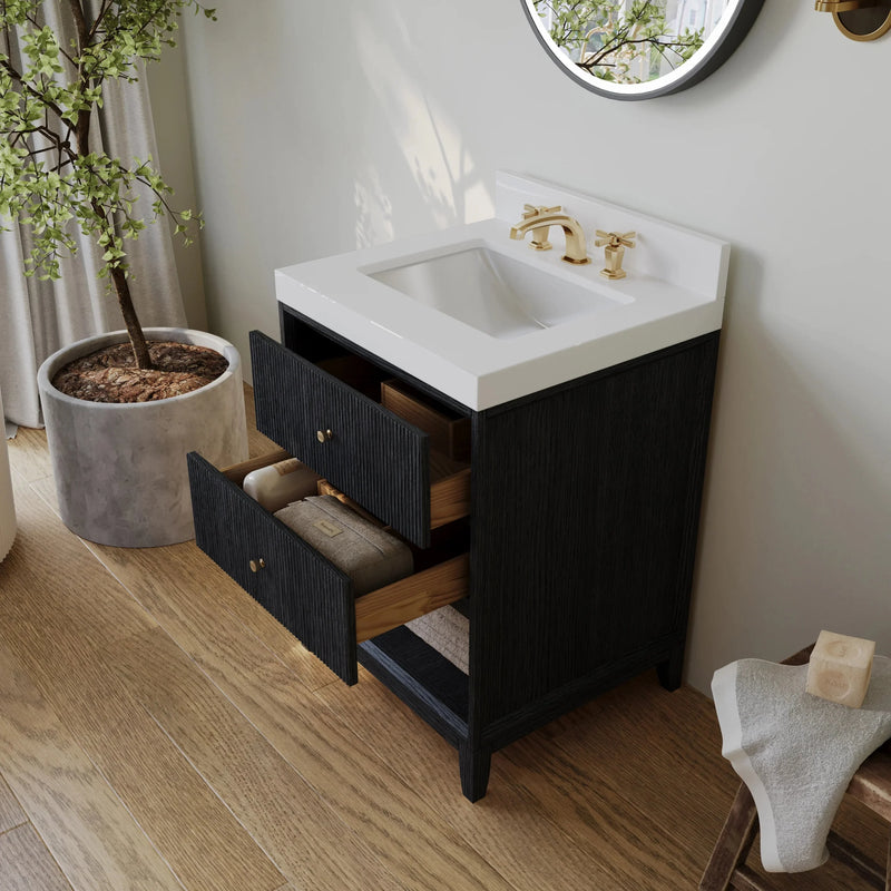 Load image into Gallery viewer, Ancerre 24” Momo Bathroom Vanity Oak Single Sink VTS-Momo-24-Oak-WQZ