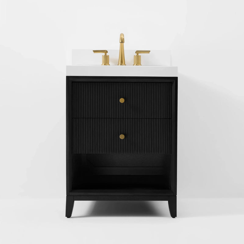 Load image into Gallery viewer, Ancerre 24” Momo Bathroom Vanity Oak Single Sink VTS-Momo-24-Oak-WQZ