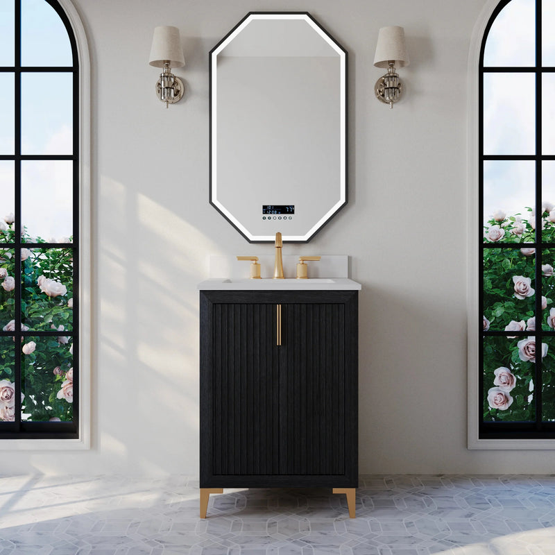 Load image into Gallery viewer, Ancerre 24” Turlington Bathroom Vanity Oak Single Sink VTS-Turlington-24-Oak-WQZ