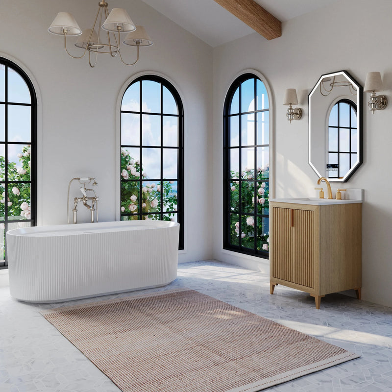 Load image into Gallery viewer, Ancerre 24” Turlington Bathroom Vanity Oak Single Sink VTS-Turlington-24-Oak-WQZ