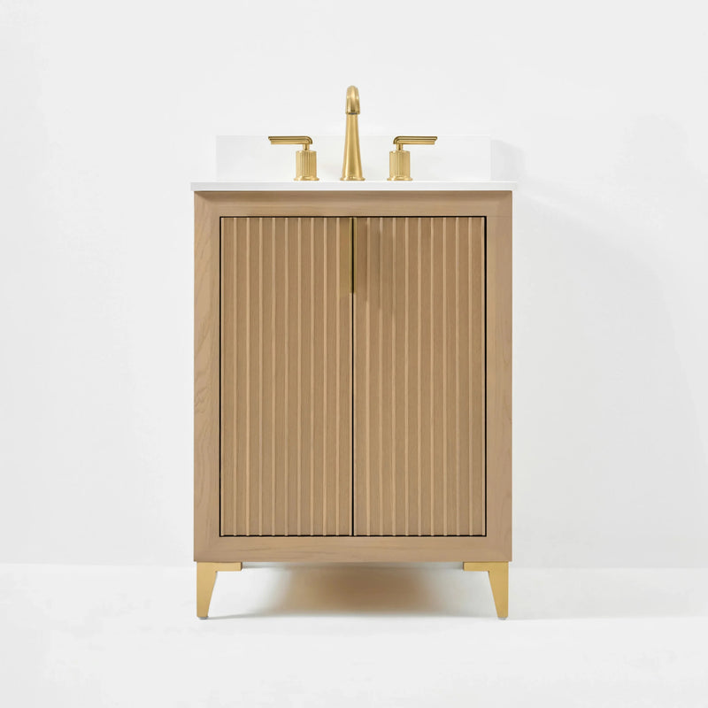 Load image into Gallery viewer, Ancerre 24” Turlington Bathroom Vanity Oak Single Sink VTS-Turlington-24-Oak-WQZ