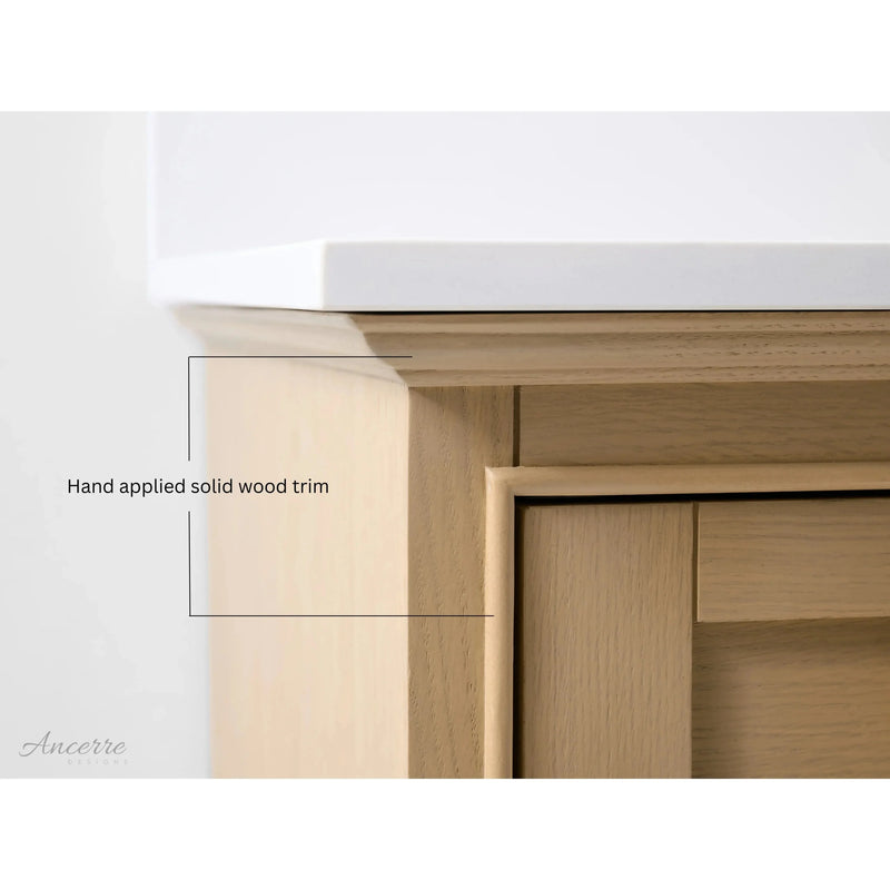Load image into Gallery viewer, Ancerre 84” Audrey Bathroom Vanity Oak Double Sink Cabinet Set VTS-Audrey-84-Oak-WQZ
