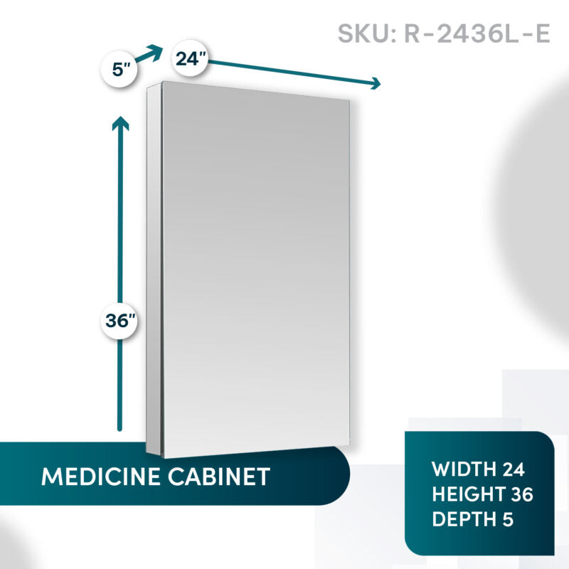 Load image into Gallery viewer, Aquadom Royale 24'' × 36'' Left Hinge Medicine Cabinet