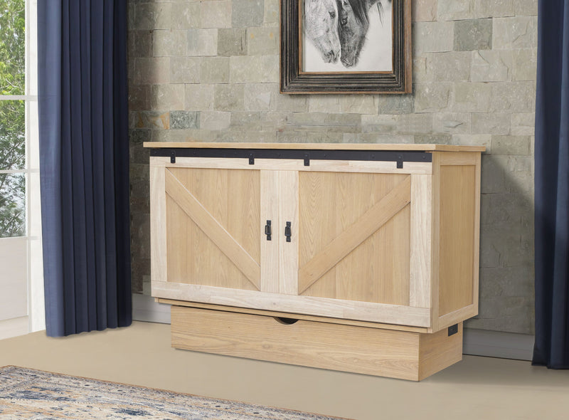 Load image into Gallery viewer, Arason Creden-ZzZ Bridger Queen Size Murphy Cabinet Bed White Oak 523-15