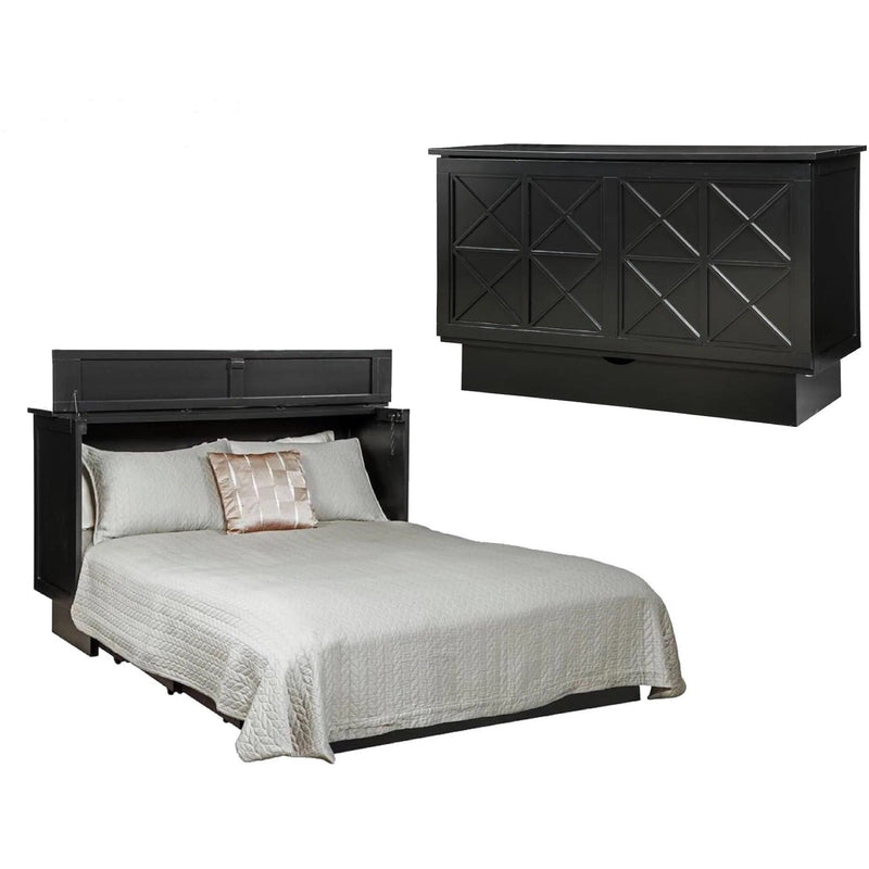 Load image into Gallery viewer, Arason Creden-ZzZ Essex Black Queen Size Murphy Cabinet Bed 513-20