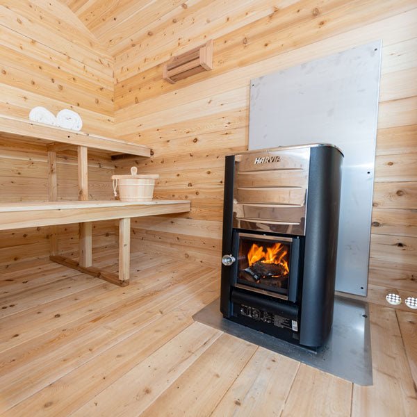 Load image into Gallery viewer, CT Georgian Cabin Sauna – Outdoor 4-Person Sauna with Modern Heating & Luxury Design