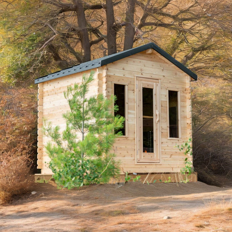 Load image into Gallery viewer, CT Georgian Cabin Sauna – Outdoor 4-Person Sauna with Modern Heating & Luxury Design