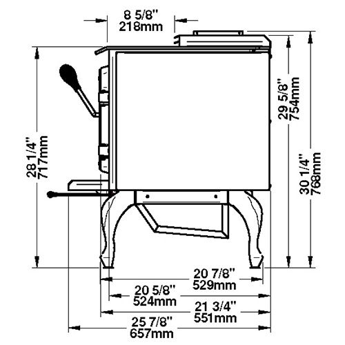 Load image into Gallery viewer, wood-stove-on-legs-brushed-nickel