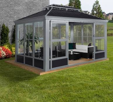 Load image into Gallery viewer, Sojag 445-9168020 Bolata Solarium 10 x 14 ft