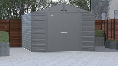 Load image into Gallery viewer, Arrow Select Steel Storage Shed, 10x14, Charcoal