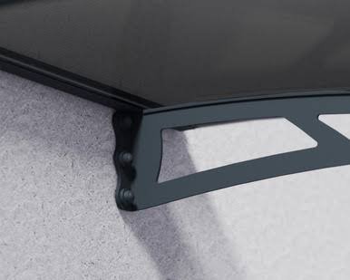 Load image into Gallery viewer, Canopia by Palram Aquila 1500 Door & Window Awning, 5' L x 3' W x 6.5" H - Gray/Solar Gray