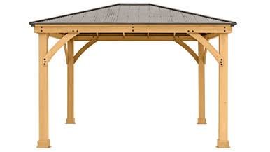 Load image into Gallery viewer, Yardistry 10 x 12 Meridian Gazebo with Cedar Wood & Aluminum Roof