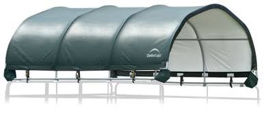 Load image into Gallery viewer, Shelterlogic Corral Shelter 1 3/8" 7.5 oz. Green Cover (Corral panels not included), 12 x 12 ft
