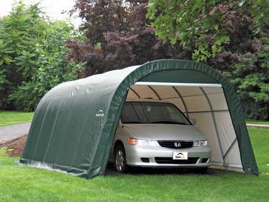 Load image into Gallery viewer, ShelterCoat 12 x 20 ft. Wind and Snow Rated Garage Round Green STD