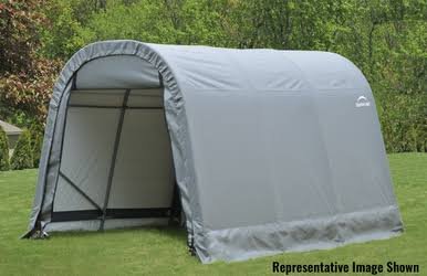 Load image into Gallery viewer, ShelterCoat 8 x 16 ft. Wind and Snow Rated Garage Round Gray STD