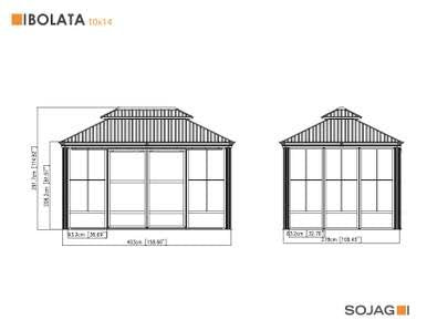 Load image into Gallery viewer, Sojag 445-9168020 Bolata Solarium 10 x 14 ft