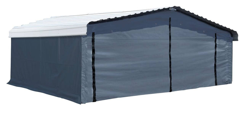 Load image into Gallery viewer, Arrow Enclosure Kit ONLY for Arrow Carport, 20 ft. x 20 ft. Gray