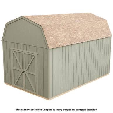 Load image into Gallery viewer, Handy Home DIY Braymore 10 ft. x 16 ft. Wooden Storage Shed with Flooring Included
