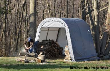 Load image into Gallery viewer, ShelterCoat 10 x 12 ft. Wind and Snow Rated Garage Round Gray STD