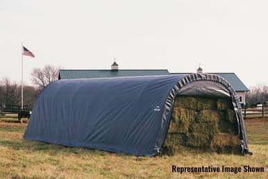 Load image into Gallery viewer, ShelterCoat 13 x 28 ft. Wind and Snow Rated Garage Round Gray STD