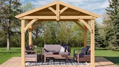 Load image into Gallery viewer, Yardistry Carolina Pavilion with Cedar Wood & Aluminum Roof (11 ft . x 13 ft.)