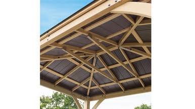 Load image into Gallery viewer, Yardistry 10 x 12 Meridian Gazebo with Cedar Wood & Aluminum Roof