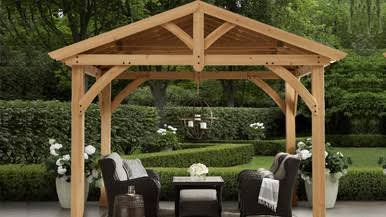 Load image into Gallery viewer, Yardistry Carolina Pavilion with Cedar Wood & Aluminum Roof (11 ft . x 13 ft.)