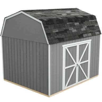 Load image into Gallery viewer, Handy Home DIY Braymore 10 ft. x 12 ft. Wooden Storage Shed with Flooring Included