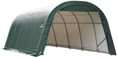 Load image into Gallery viewer, ShelterCoat 12 x 20 ft. Wind and Snow Rated Garage Round Green STD